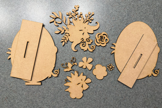 Spring Floral Egg Trio