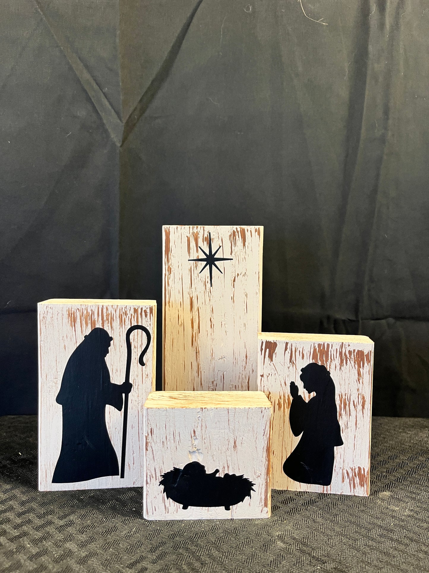 2 x 4 Rustic Wooden Nativity Set DIY Kit