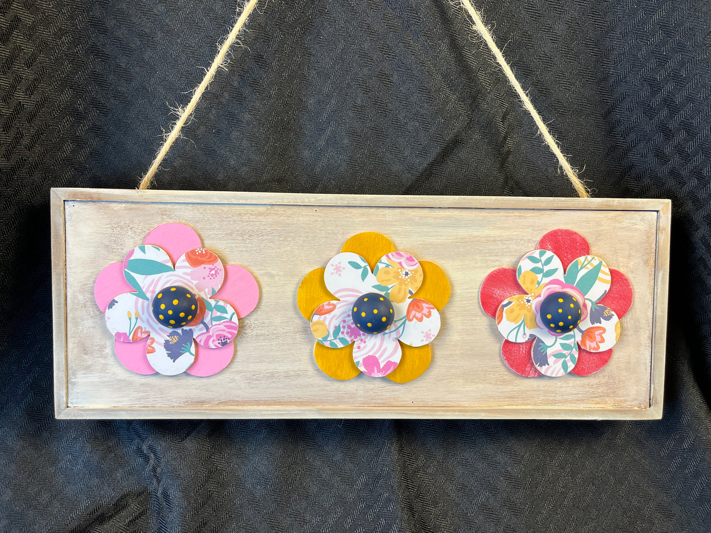 Wooden 3 Flower Hanger DIY Kit