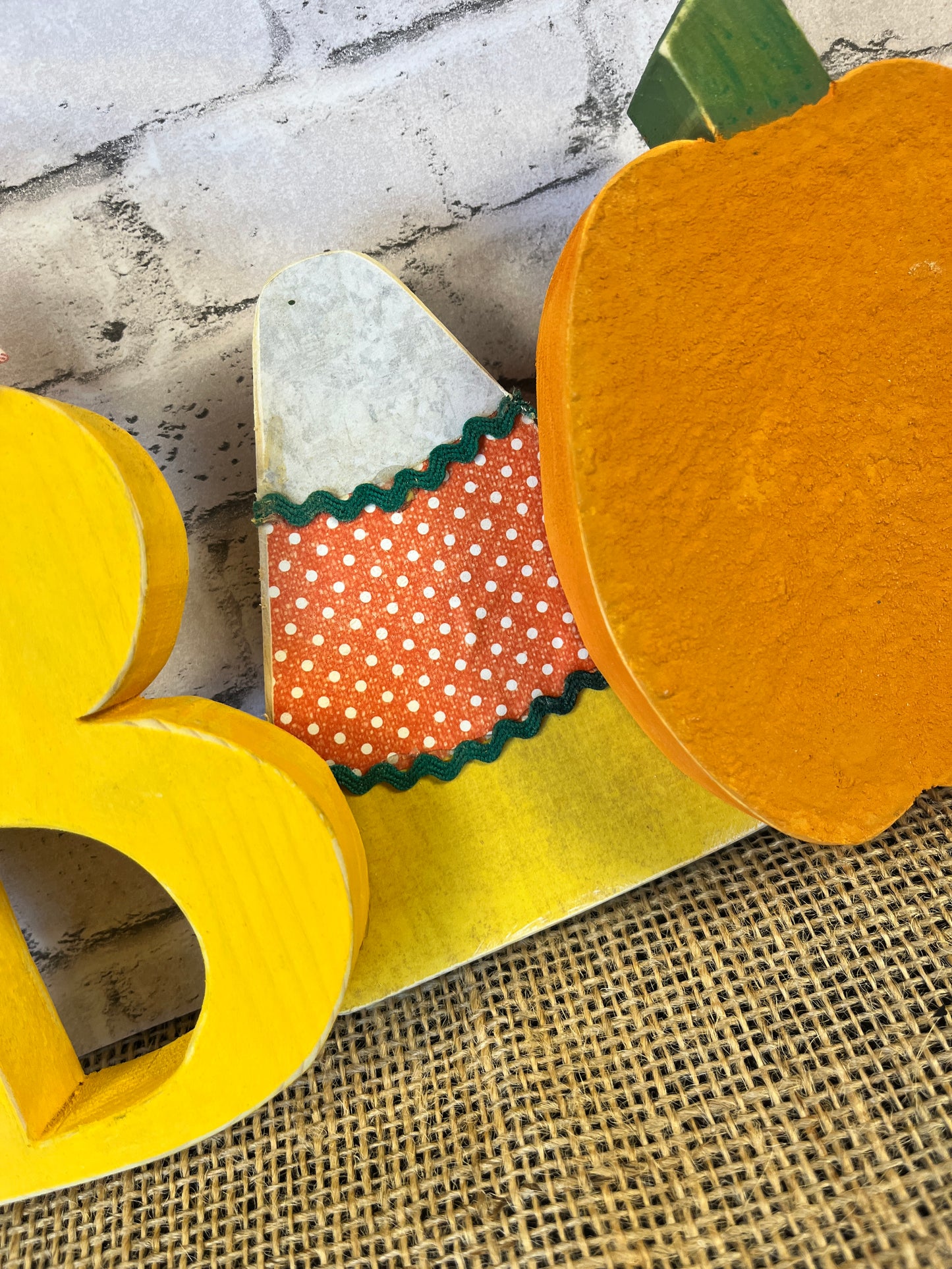 Candy Corn and Pumpkin BOO Shelf Sitter
