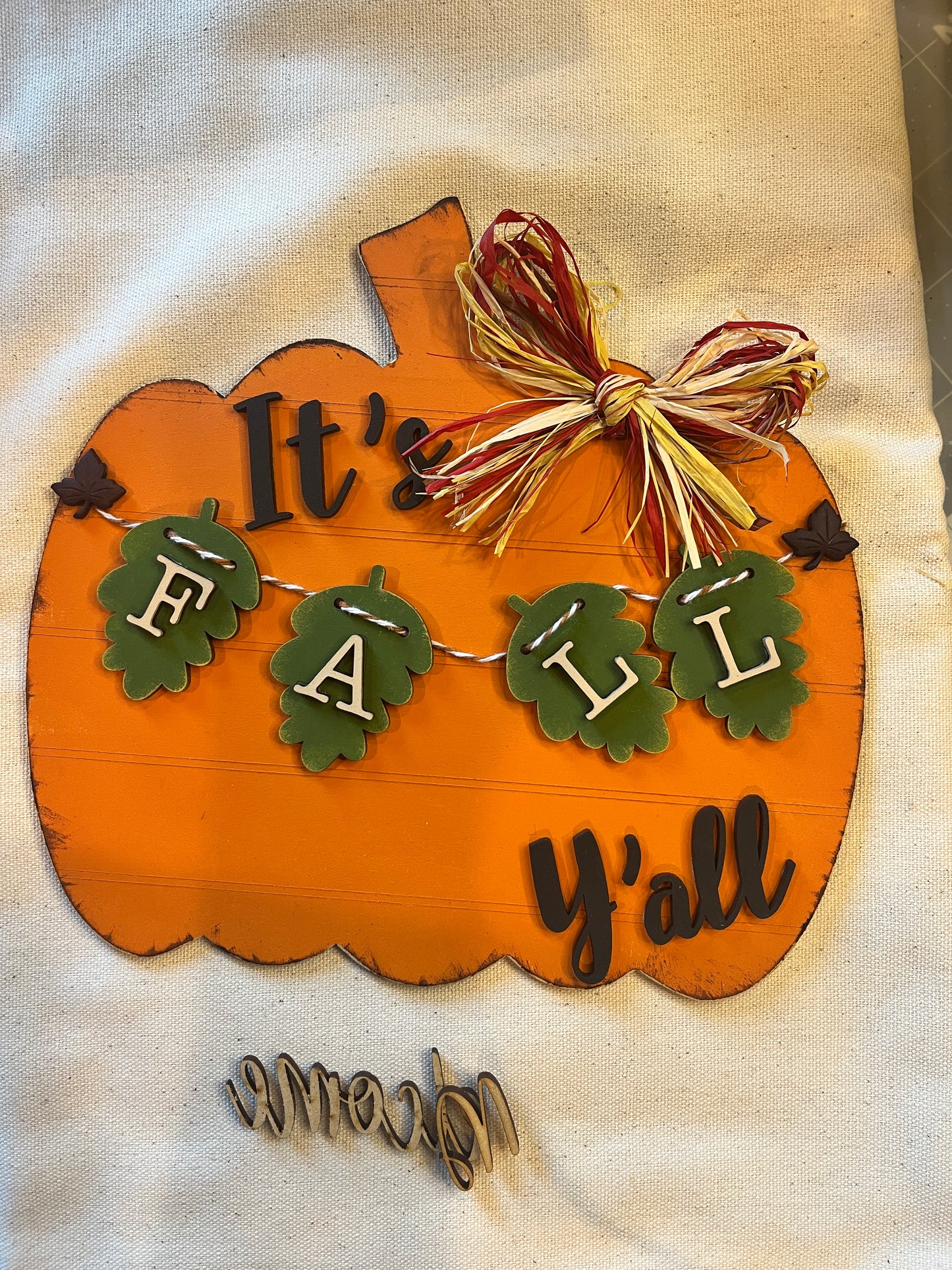 Fall Pumpkin Welcome Reversible Sign DIY Kit