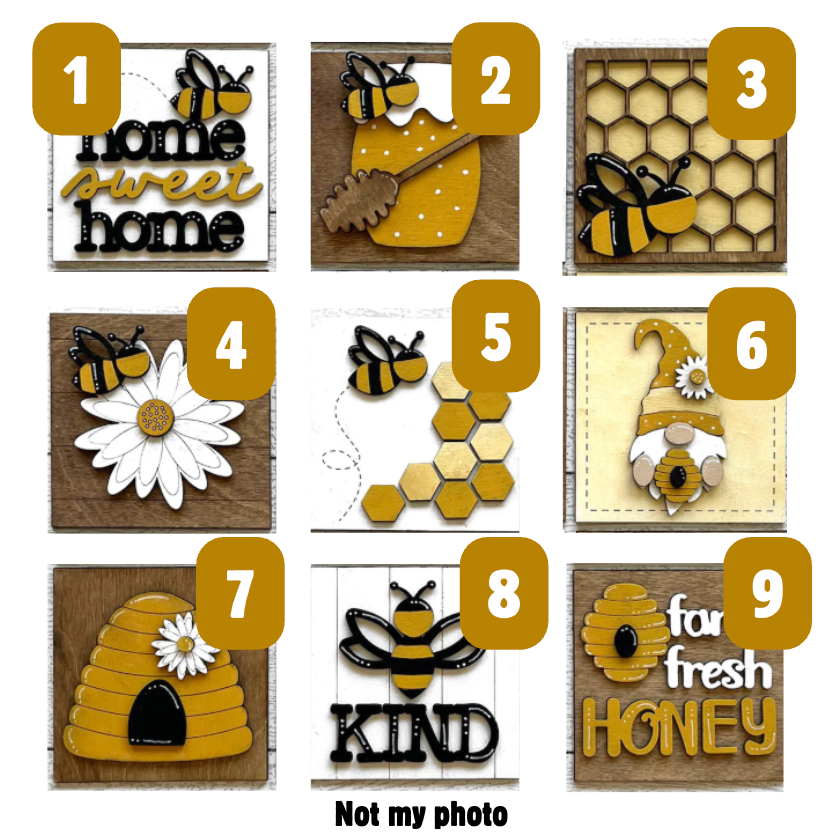 Bee Signs for Interchangeable Ladder Frame