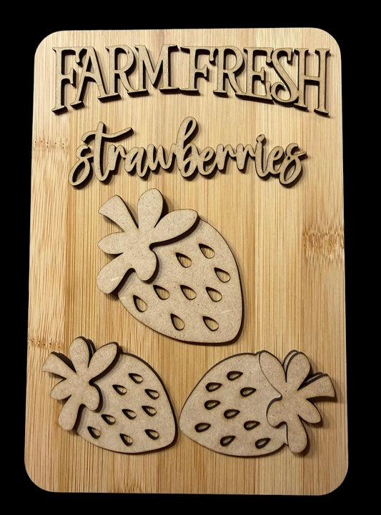 🍓Farm Fresh Strawberries Hanger/Shelf Sitter🍓