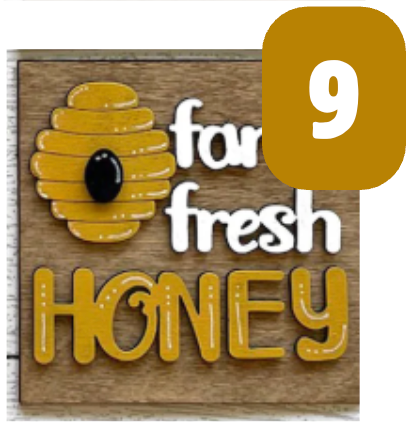 Bee Signs for Interchangeable Ladder Frame