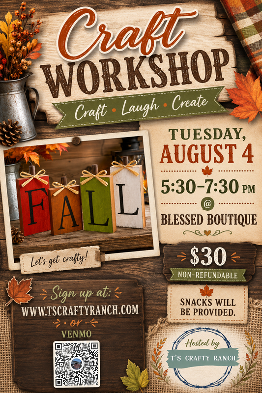 Fall Craft Workshop @ Blessed Boutique - Temple