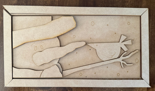 Snowman Bird Friends