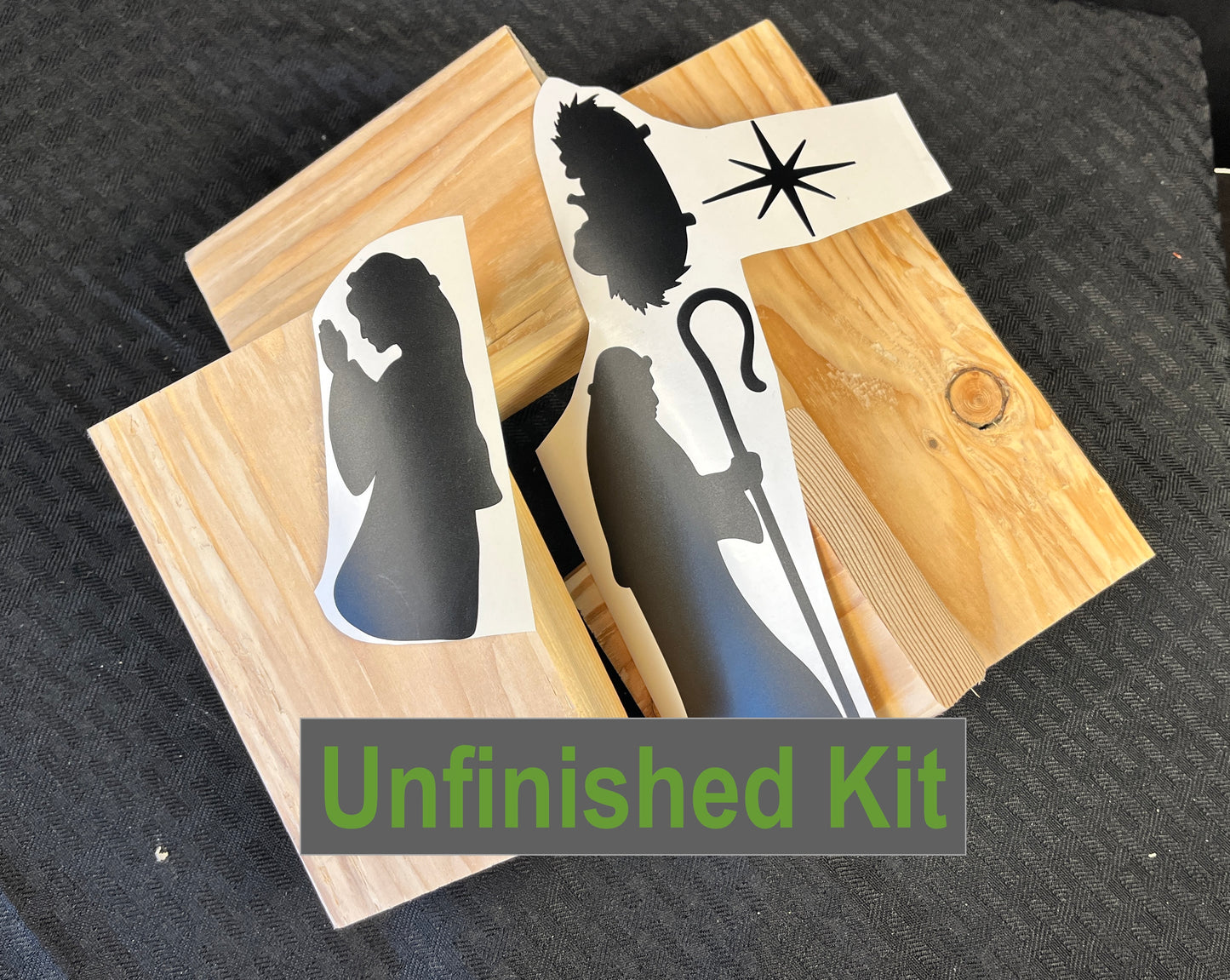 Rustic Wooden Nativity Set DIY Kit