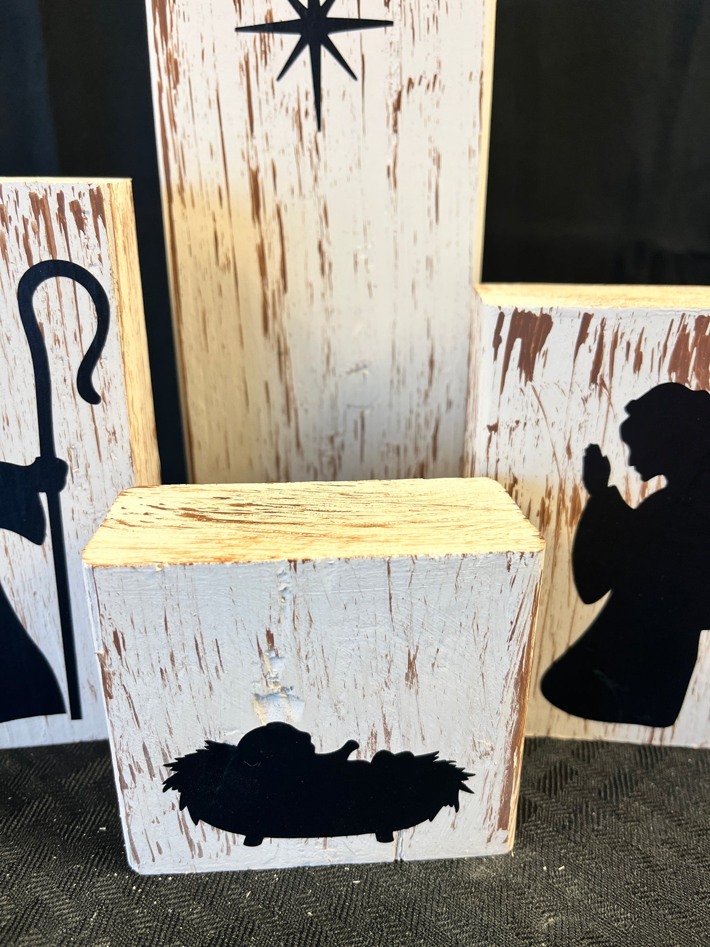 Rustic Wooden Nativity Set DIY Kit