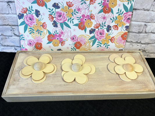 Wooden 3 Flower Hanger DIY Kit