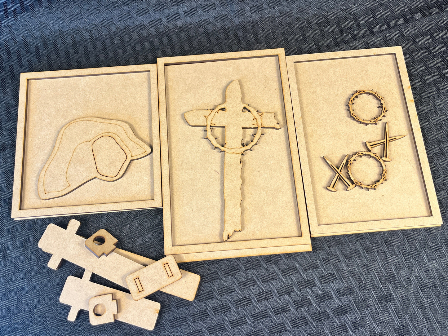Easter Trio - Rustic Hymn-Inspired Wooden Easter Decor