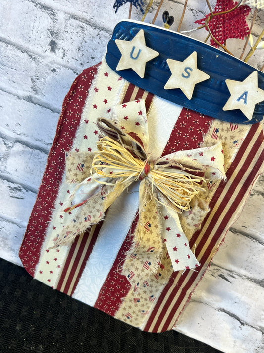 Patriotic Mason Jar Hanger