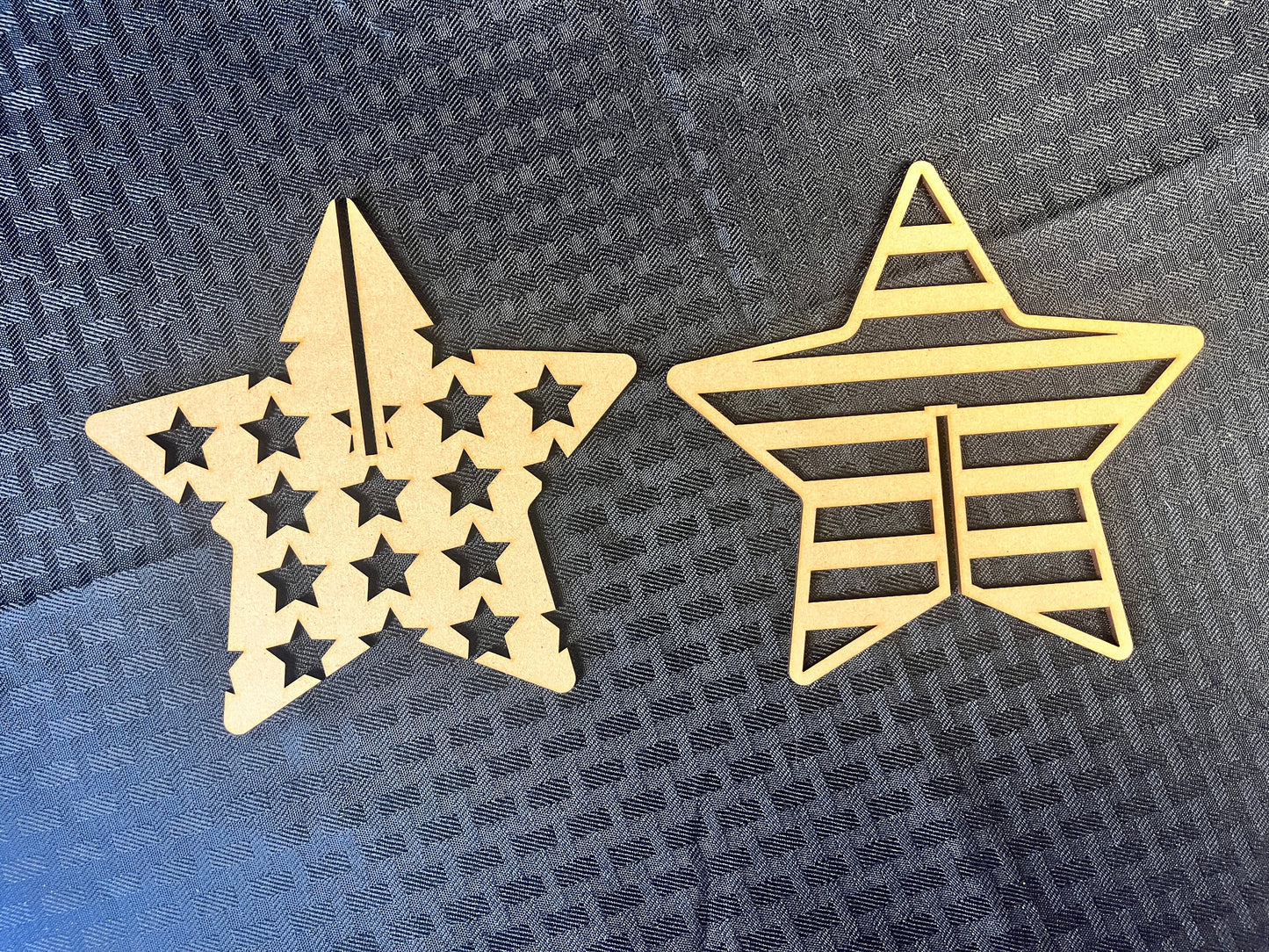 Patriotic 3D Star Shelf Sitters – Set of 2