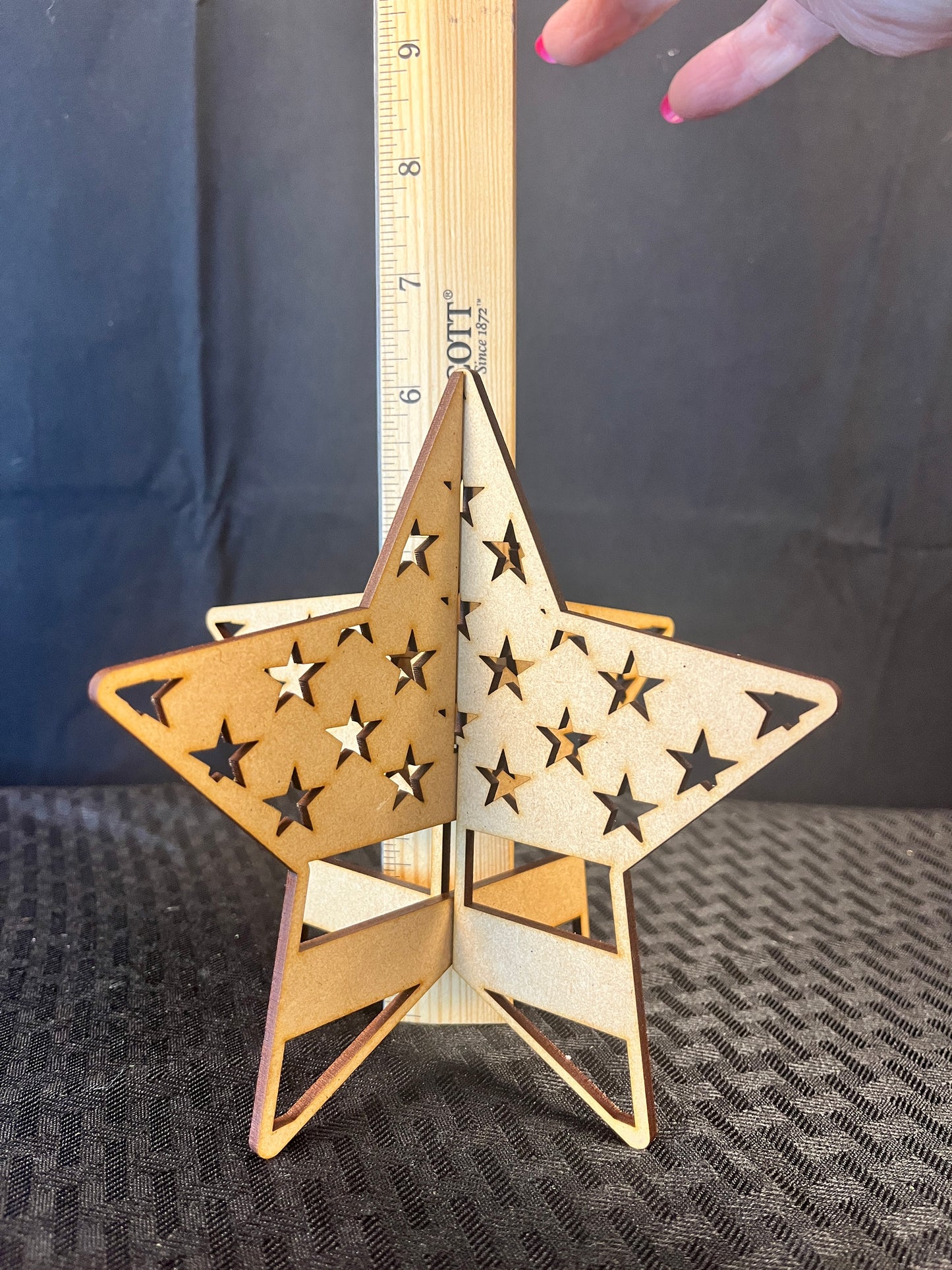 3 D Patriotic Stars DIY Kit Set of 5