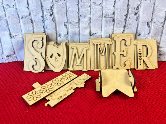 SUMMER Letter DIY Shelf Sitter