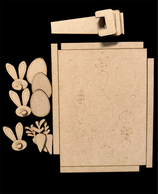 Easter - Egg, Bunny, Carrot Sign