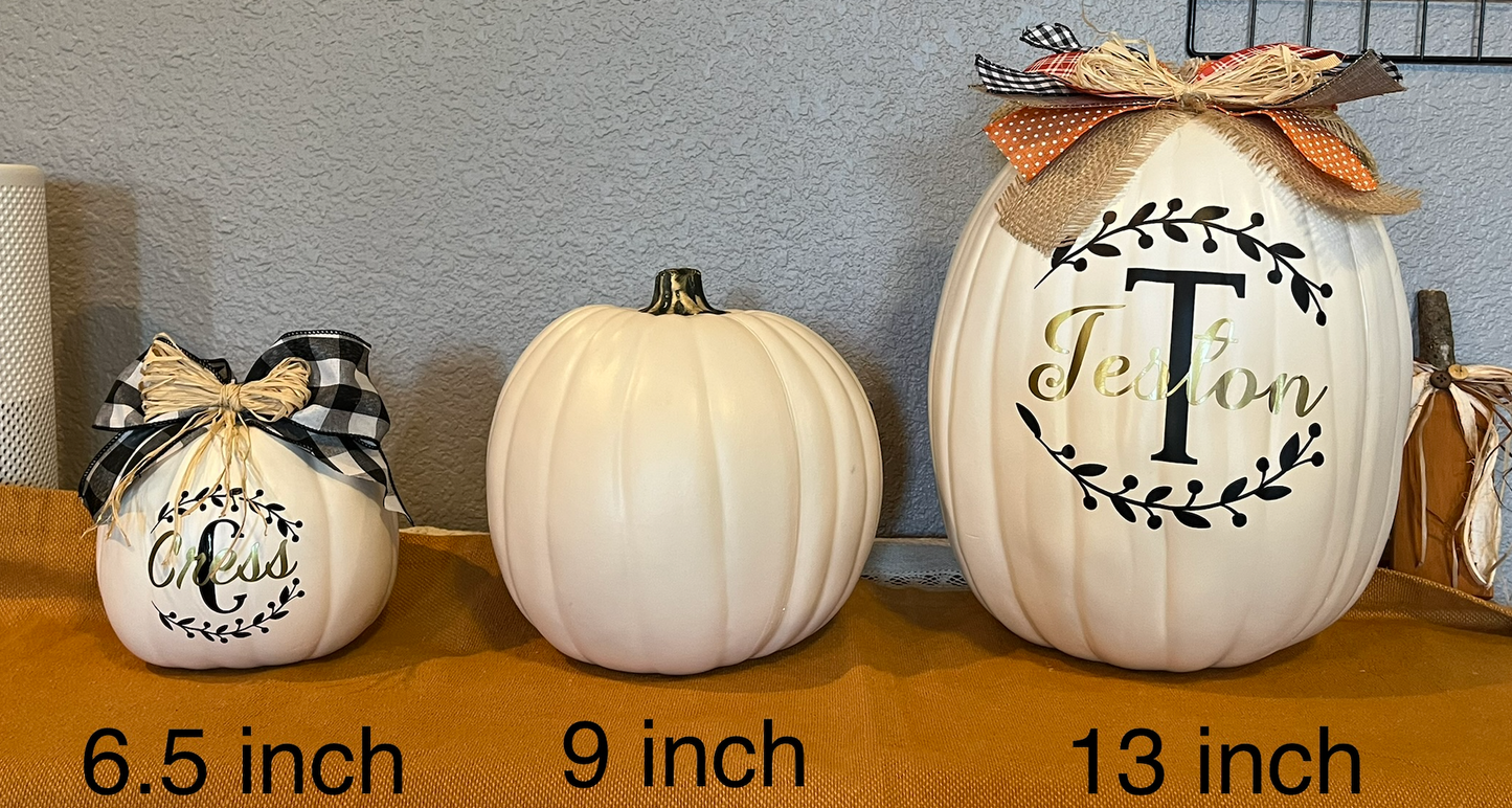 Personalized Pumpkin