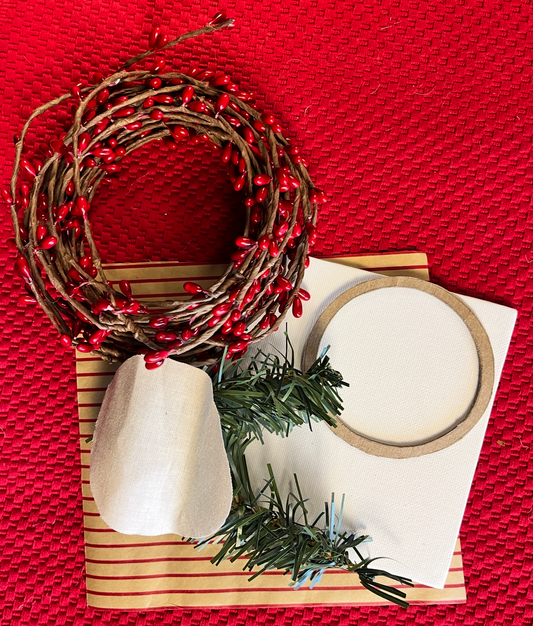 Joy Wreath Shelf Sitter / Ornament DIY Kit