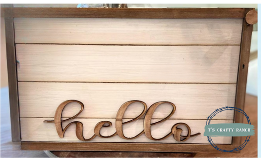 Hello / Welcome Interchangeable Sign
